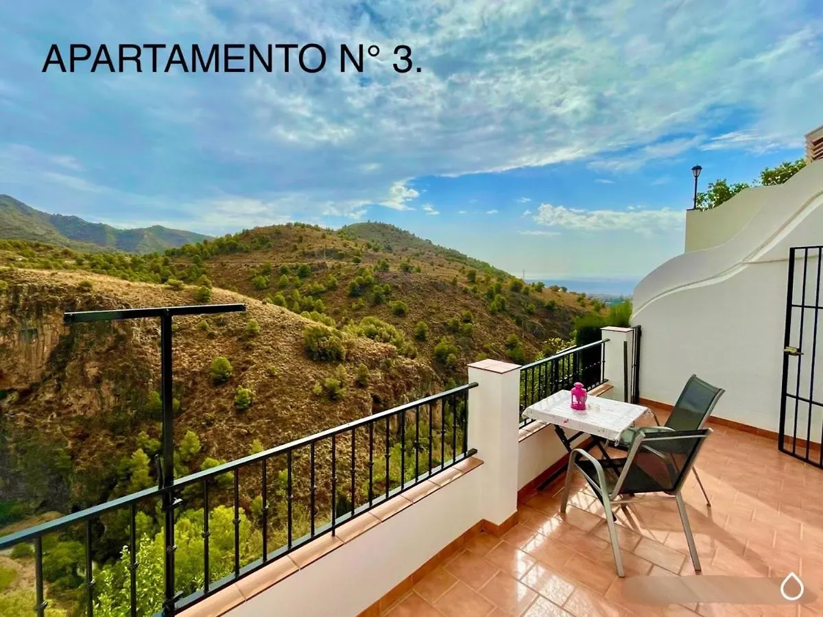 Apartamentos Axarquia , Frigiliana, Terraza Privada Con Vistas A La Montana Rio Y Al Mar Frigiliana