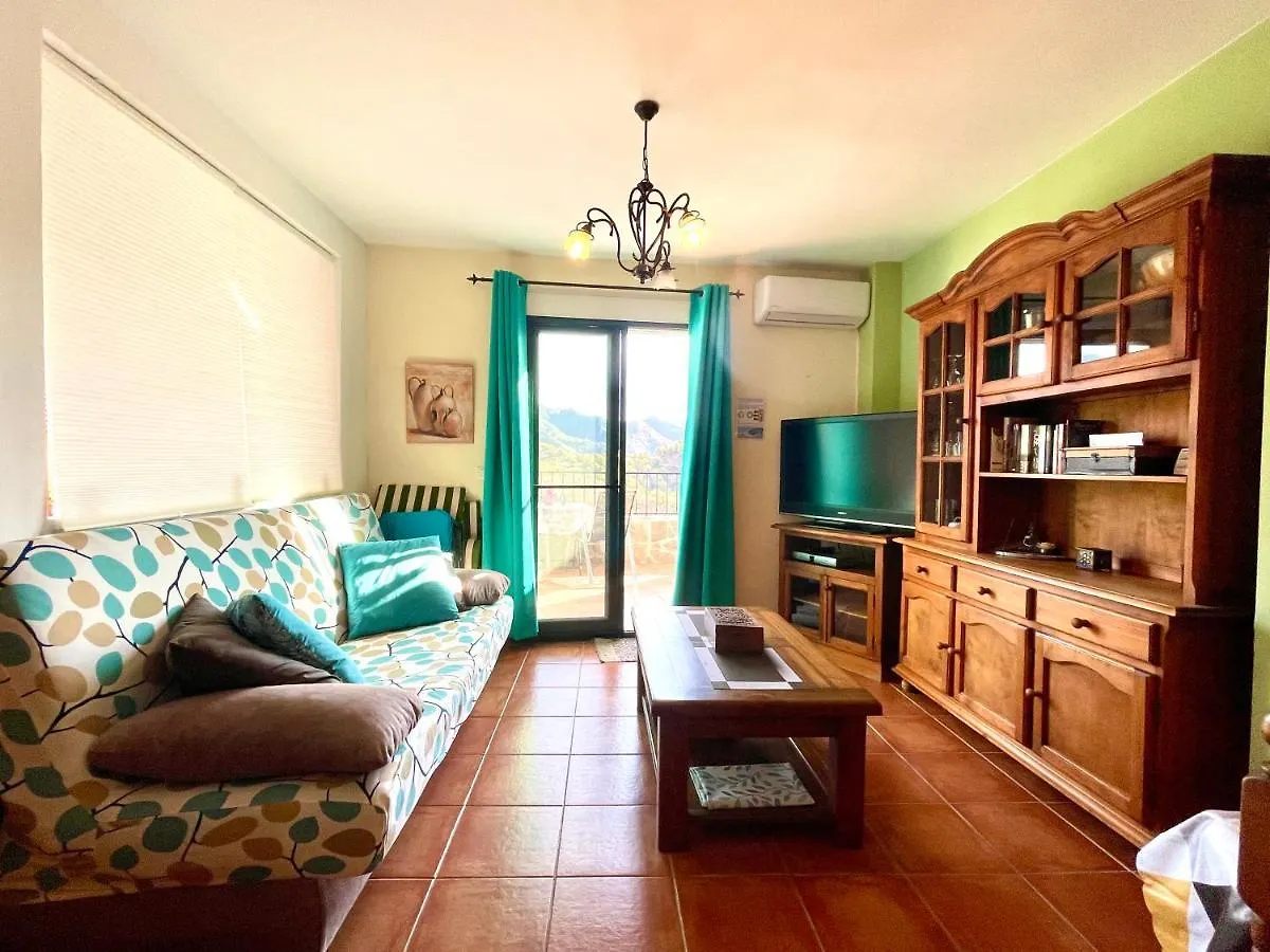 Apartamentos Axarquia , Frigiliana, Terraza Privada Con Vistas A La Montana Rio Y Al Mar