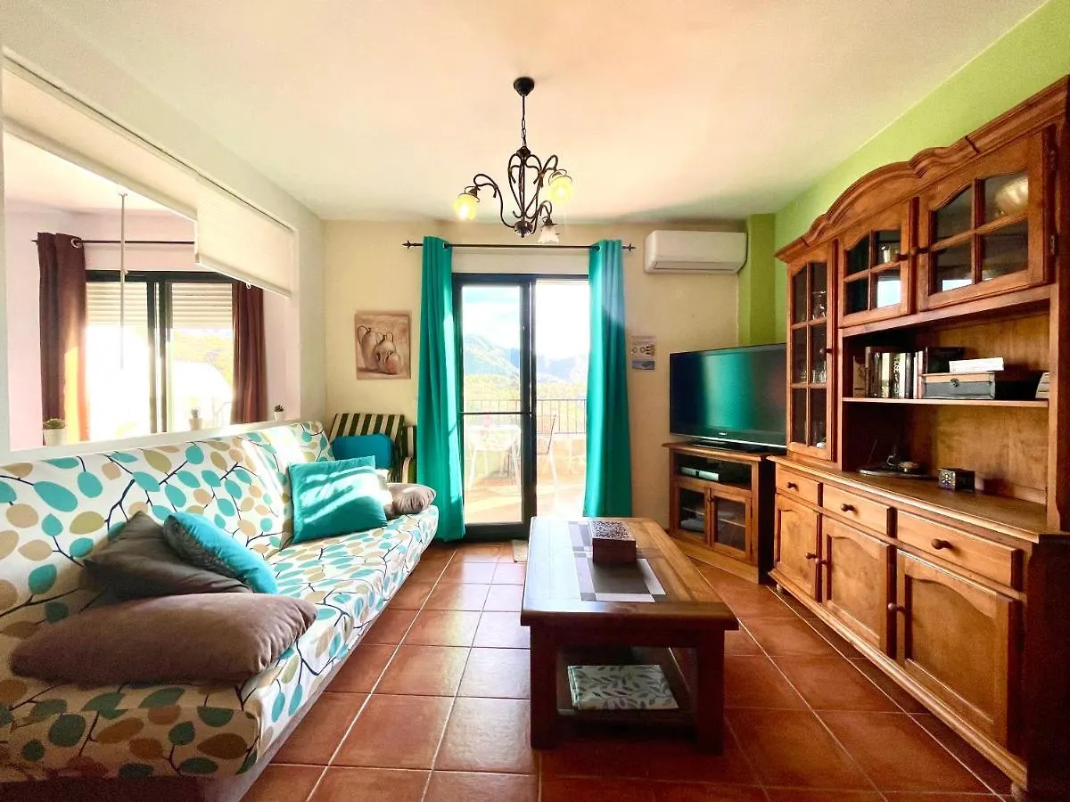 Apartamentos Axarquia , Frigiliana, Terraza Privada Con Vistas A La Montana Rio Y Al Mar Frigiliana