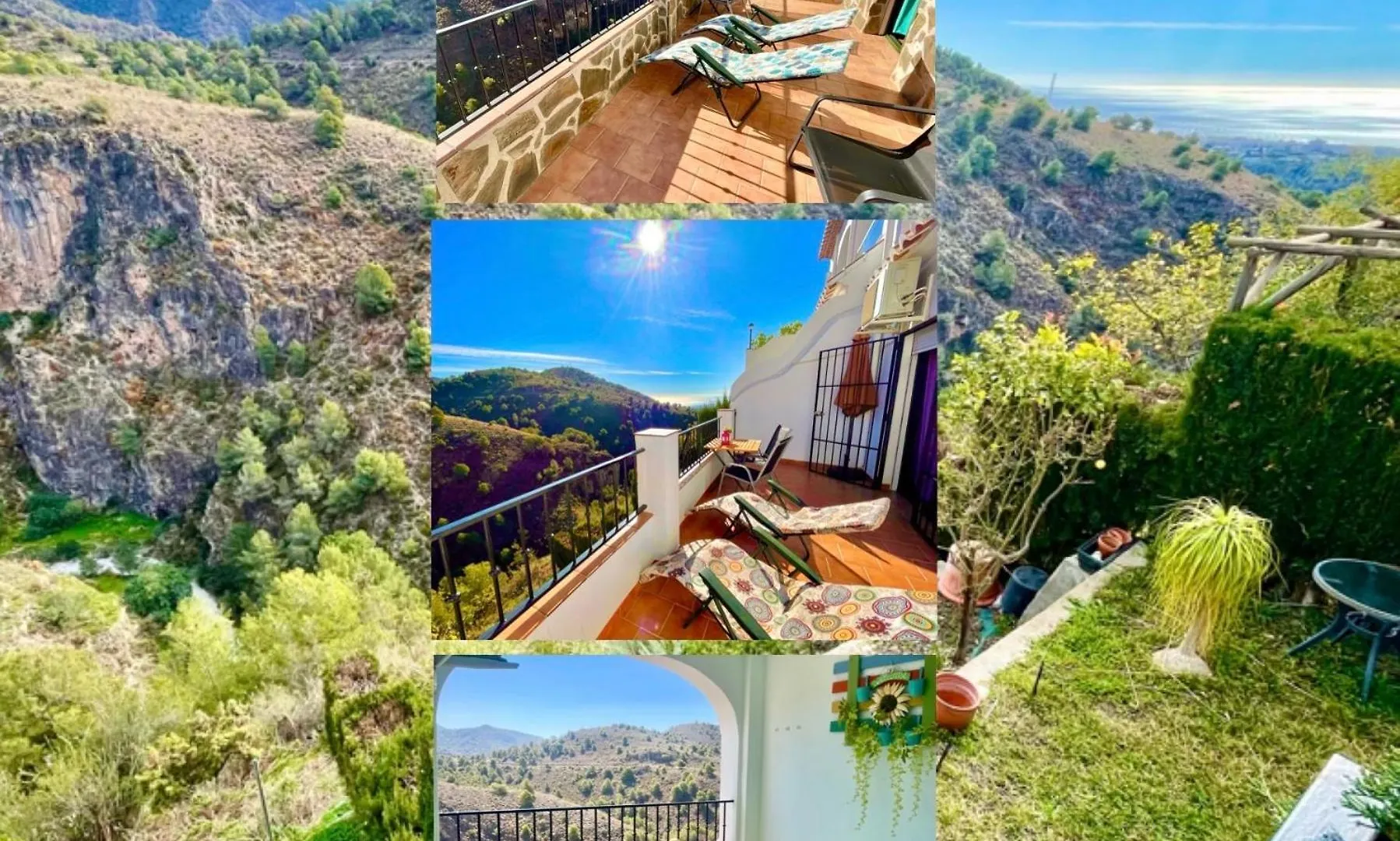 Apartamentos Axarquia , Frigiliana, Terraza Privada Con Vistas A La Montana Rio Y Al Mar Frigiliana